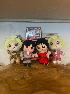 NEW 4 Beetlejuice Plush Danglers - 4 confirmed new with boxes